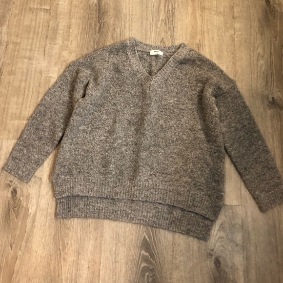 -Light Grey Woollen Sweater- - Picture 4 of 5